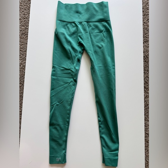 Set Active Sculptflex Seamless Leggings Size Small Emerald Green - Picture 3 of 4